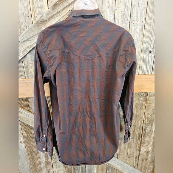 rafter c pro flex Pearl Snap Medium M Western Rodeo Long Sleeve Checkered - Picture 4 of 7